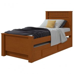 Cama Solteiro Bibox 2 Gavetas Athenas - Lopas Frassino