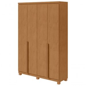 Guarda-roupas 4 Portas 2 Gavetas 100% Mdf Alonzo Sem Espelho E Com Pés - Lopas Amendoa Clean
