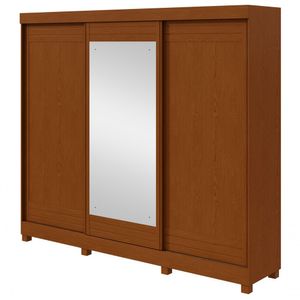 Guarda-roupas Casal Nice 3 Portas 1 Espelho 4 Gavetas Flex Com Pés - Lopas Frassino