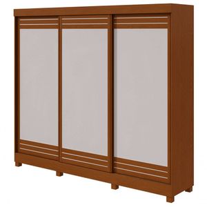 Guarda-roupas Casal Nice 3 Portas 4 Gavetas Flex Com Pés S/ Kit - Lopas Frassino/off White