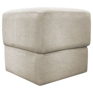 Puff Decorativo Para Sala Aloy Persa Bege Bouclé