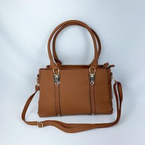 Bolsa De Ombro Tote Tranversal Grande Com Alça De Mão marrom