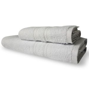 Kit 2 Toalhas Lisboa 1 Banho 1 Rosto Grossa 100% Algodão 430g-m² Branca