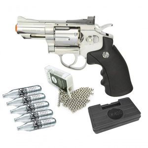 Revólver Pressão Co2 Full Metal Rossi Niq 2,5 4,5 Kit5