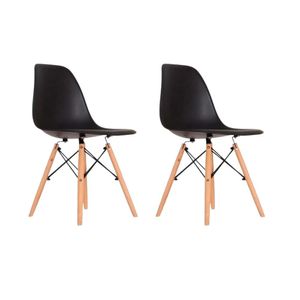 Conjunto 2 Cadeiras Eames Eiffel Dkr Movescan Preta