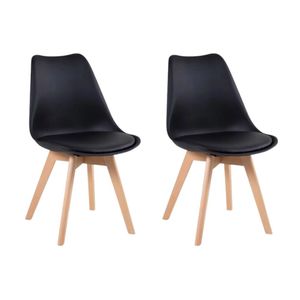 Conjunto 2 Cadeiras Eames Leda Estofada Movescan Preta