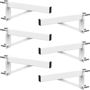 6 Suportes Pia Parafusar Bancada Aparador 30 Cm Branco