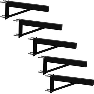 5 Suportes Pia Parafusar Bancada Aparador 30 Cm Preto