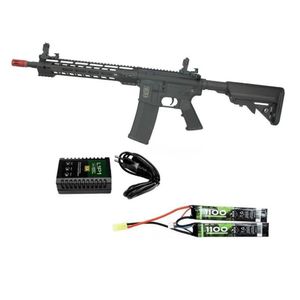 Rifle Airsoft Carbine Ris Long M-lok Sa+bateria+carregador