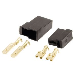 Conector Permak 2 Vias Quadrado Com Terminais Kit 4 Pecas (embalagem Com 10 Kits)