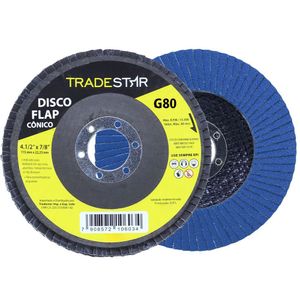 Disco De Lixa Flap 4.1/2 Grão 80 P/ Lixadeira 01 Un