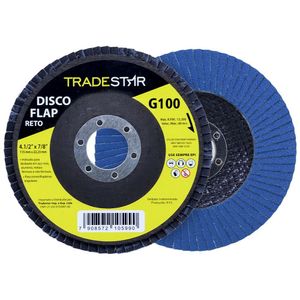 Disco De Lixa Flap Reto 4.1/2 Grão 100 P/ Lixadeira 01 Un