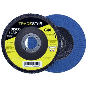 Disco De Lixa Flap Reto 4.1/2 Grão 40 P/ Lixadeira 01 Un