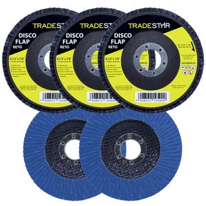 Kit Disco De Lixa Flap Reto 4.1/2 Grão 60 Lixadeira 05 Un