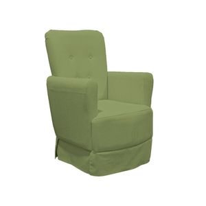 Poltrona De Amamentação Balanço Lis Com Puff Boucle Verde