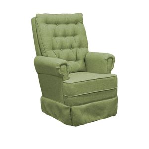 Poltrona De Amamentação Balanço Ellen Com Puff boucle Verde