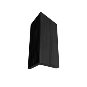 Acabamento Lateral Painel Ripado Em Wpc Black Preto