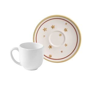 Conjunto Com 6 Xícaras De Café Com Pires Santa Claus 112ml