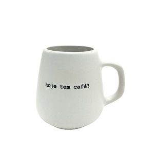 Caneca Hoje Tem Café Branca 260ml