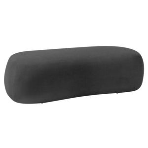 Puff Decorativo Itália 180cm Sala Escritorio Luxo Linho - Amarena Móveis Cor Cinza