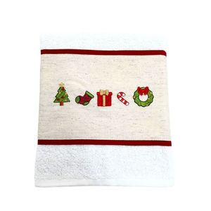 Toalha Rosto Bordado Natal Divertido