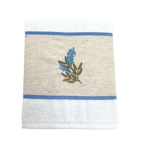 Toalha Rosto Bordado Jacinto Azul