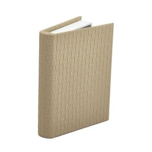 Livro Caixa Em Mdf Com Revestimento Em Pu Off White 20cmx14,5cmx3,5cm