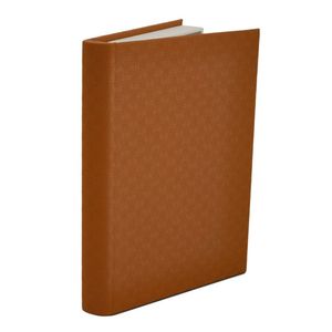 Livro Caixa Em Mdf Com Revestimento Em Pu Caramelo 32cmx23cmx4cm