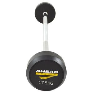 Barra Reta Montada 17.5 Kg Preto/Amarelo Ahead Sports As3009