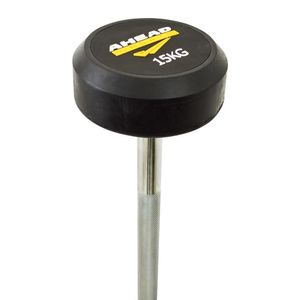 Barra Reta Montada 15Kg Preto e Amarelo Ahead Sports As3009