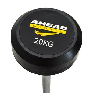 Barra Reta Montada 20Kg Preto e Amarelo Ahead Sports As3009