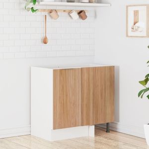 Balcão De Canto Reto Sem Tampo Com Rodapé Puxador 150mm Ipanema Cabecasa Madeiramadeira Acácia-branco