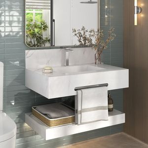 Prateleira Em Porcelanato Para Banheiro Ripy 70 Calacata
