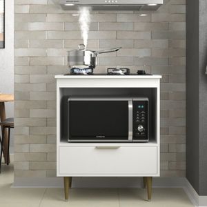Balcão Cooktop 4 Bocas 60 Cm Pérola Branco-branco