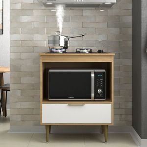 Balcão Cooktop 4 Bocas 60 Cm Pérola Nogal -branco