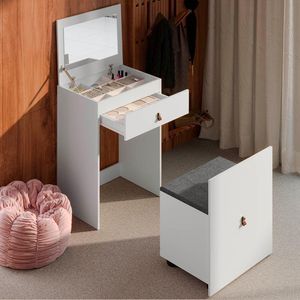 Penteadeira Versa Home 60cm Cpuff 1 Gaveta Branco