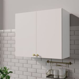 Aéreo 2 Portas 80cm Arizona Cabecasa Madeiramadeira Branco-champanhe