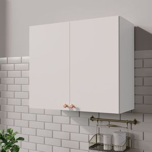 Aéreo 2 Portas 80cm Arizona Cabecasa Madeiramadeira Branco-cobre