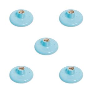 Conjunto De 5 Plafon Redondo De Sobrepor 100w Bocal Porcelana E27 Azul