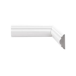 Kit Com 3 Barras Rodameio De Poliestireno Scandian 18mmx5cmx2,40m Metro Linear 7,2m Branco