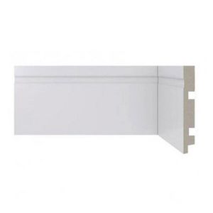 Kit Com 30 Barras Rodapé Scandian 15mmx10cm Metro Linear 6,75m Branco