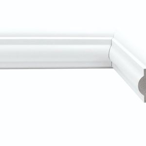 Kit Com 5 Barras Rodameio De Poliestireno Scandian 27mmx7,5cmx2,40m Metro Linear 7,2m Branco