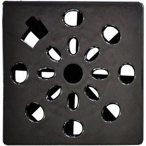 Kit Com 7 Grelha Quadrada 9,4 X 9,4cm Com Anti-inseto Em Abs Astra Cromado