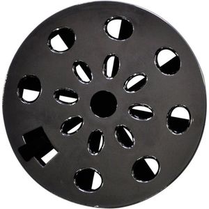 Kit Com 5 Grelha Redonda Com Diâmetro De 9,7cm E Com Anti-inseto Em Abs Modelo Ii Astra Cromado