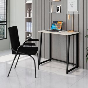 Escrivaninha Dobrável Fit Mds. 77*45*80 Preto-off White