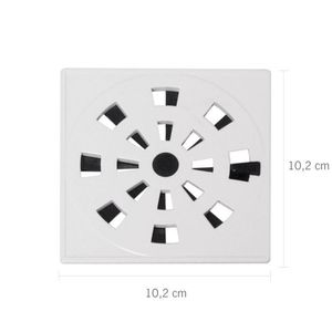 Kit Com 3 Grelha Quadrada10,2 X 10,2cm Com Anti-inseto Pvc Astra Branco