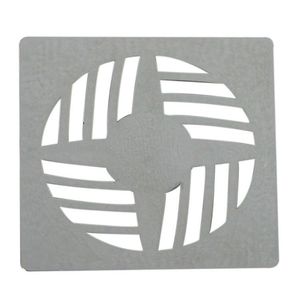 Kit 10 Grelha Quadrada 9,4 X 9,4cm Em Abs Cinza