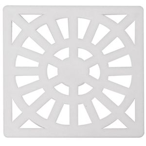 Kit Com 3 Grelha Quadrada 9,3 X 9,3cm Em Pp Branca Com Canto Vazado Astra Branco