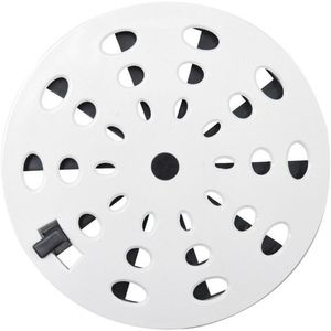 Kit 7 Grelha Redonda Diâmetro De 15cm Com Anti-inseto Em Pvc Modelo Ii Astra Branco