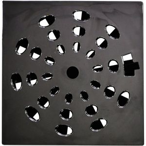 Kit 10 Grelha Quadrada 15x15cm Com Anti-inseto Em Abs Astra Cromado
